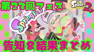 【スプラ2】第23回フェス告知＆結果まとめ