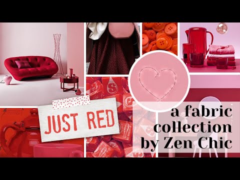 Just Red fabric collection by Zen Chic for Moda