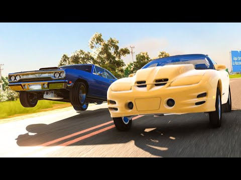 Realistic Drag Racing Crashes #5 - BeamNG Drive