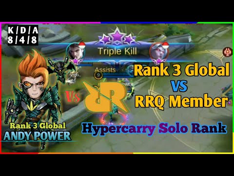HYPERCARRY CLAUDE VS RRQ MEMBER!!,Gameplay by ANDY POWER [Rank 3 Global]