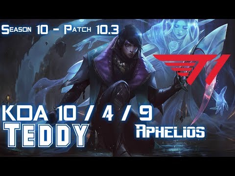 T1 Teddy APHELIOS vs MISS FORTUNE ADC - Patch 10.3 KR Ranked