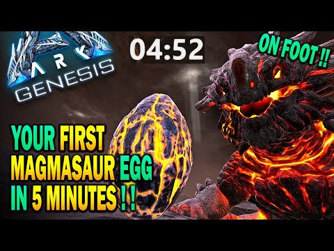 Ark FASTEST & BEST Way To Steal Magmasaur Egg on Foot! Ark How To Tame Magmasaur