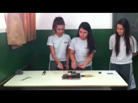 Esponja de aço em chamas;) (curto circuito) - Experiência de Física
