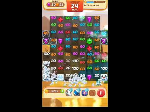 Jewel Match King Level 137 - Walkthrough ( No Booster )