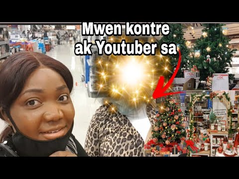 Vlog Preparasyon Pou Noel la/ Ann Al Achte Dekorasyon + Vin Wè Ak Ki Youtuber Mwen  Rankontre