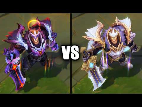 Fallen God King Garen vs God King Garen Skins Comparison (League of Legends)