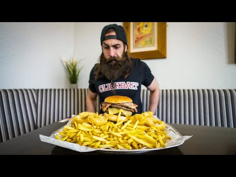 BOTTLE & GLASS'S UNBEATEN BEASTY BACON BURGER CHALLENGE | BeardMeatsFood