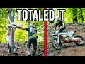NEW DIRT BIKE FLIPS DOWN HILL INSANE CRASH