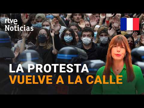 Francia | Se repiten los enfrentamientos con la policía en otra jornada de protestas estudiantiles