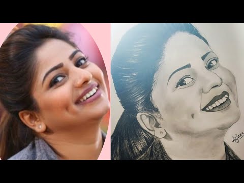 Actress Rachita ram pencil drawing |by anjana meti