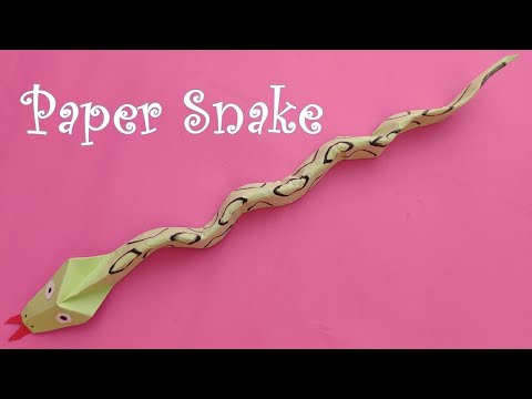how to make a paper snake very easy  | one A4 paper craft