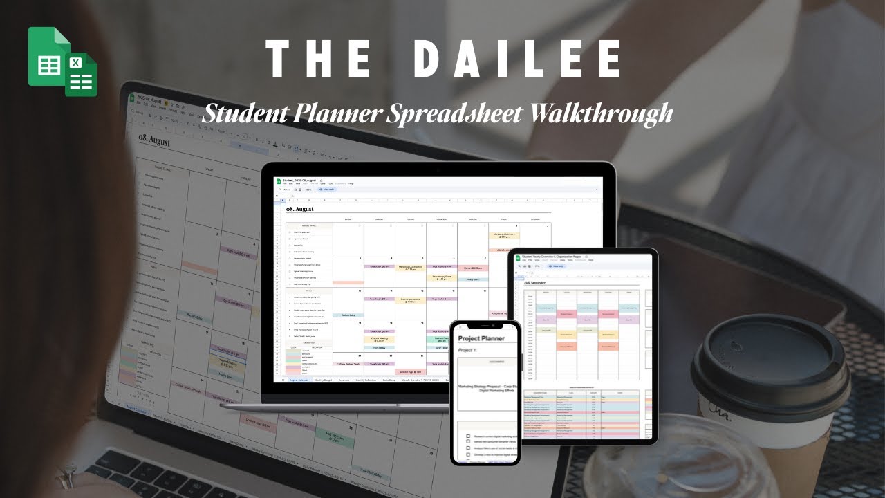 2025-2026 Student Planner Spreadsheet Walkthrough | The Dailee