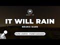 It Will Rain - Bruno Mars (Even Lower Key - Piano Karaoke)