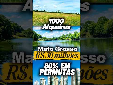 Fazenda à Venda no Mato Grosso/Vale do Araguaia:5 Mil Hectares, Muita Água e Aceita Imóveis/Permuta!