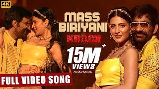 Mass Biriyani Full Video Song 4K  #Krack  Raviteja