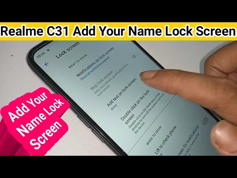 Realme c31 Add text your name on Lock screen