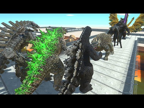 X3 GODZILLA LAVA DEATH RUN - Animal Revolt Battle Simulator