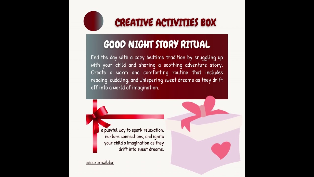 Dream2Live® Creative Activities Box (Good Night Story Ritual)