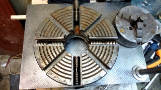 Реставрация 4 кулачкового патрона из металлолома - Restoration 4 cam lathe chuck
