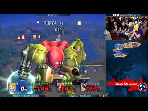 TO11 -  Player-3 + SmashLAdder | Kip (blue) vs Pooch + Ripple (green) - Project M Doubles