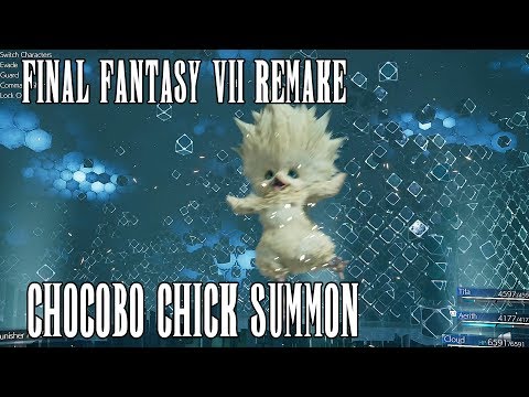 Chocobo Chick Summon - Final Fantasy 7 Remake in 4K | No Commentary