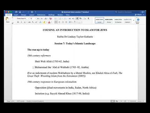 Cousins: A Jewish Introduction to Islam - Class 6