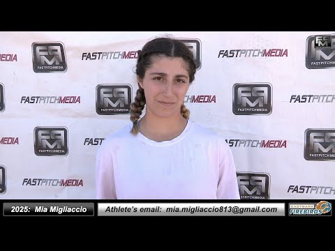 2025 Mia Migliaccio 3.8 GPA - Catcher Softball Recruiting Skills Video - Eastmark High School