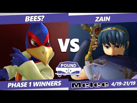 Pound 2019 SSBM -  Bees? (Falco) VS PG Zain (Marth) Smash Melee Phase 1 Winners