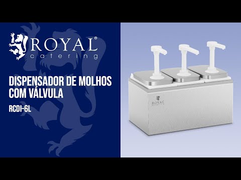 vídeo - Dispensador de molhos com válvula - triplo - 3 x 2 l