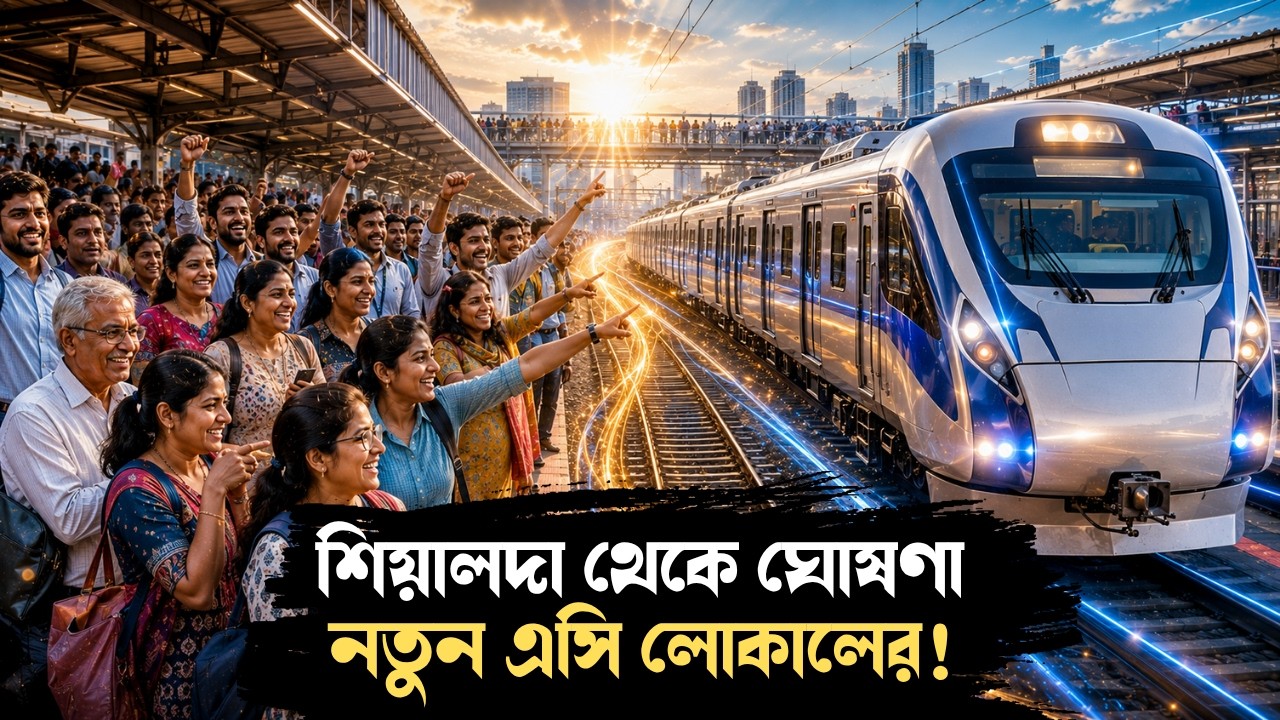 শিয়ালদা থেকে নতুন AC লোকালের ঘোষণা পূর্ব রেলের, জানুন রুট ও সময়সূচি | New AC Local From Sealdah