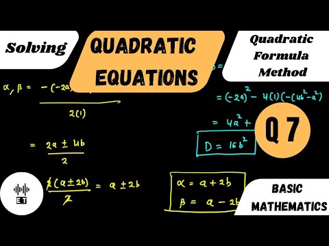 Solving Quadratic Equations Quadratic Formula Method Questions 10
