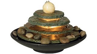 Pyramid Feng Shui Ball Lighted Table Fountain