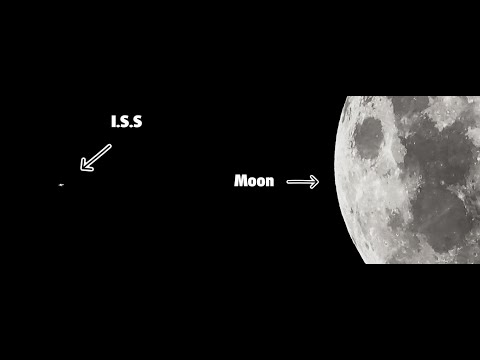 International Space Station Passes the Moon (January 3-2023)