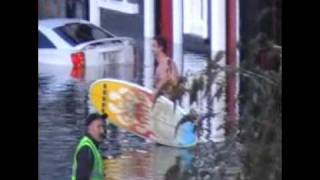 Cork Ireland Flood 11/20/2009 - The biggest moron / poser in cork.