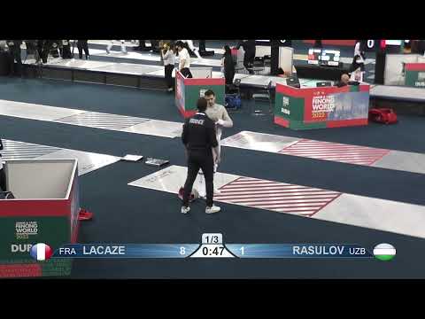 2022 228 T32 13 M S Individual Dubai UAE WCH RED RASULOV UZB vs LACAZE FRA
