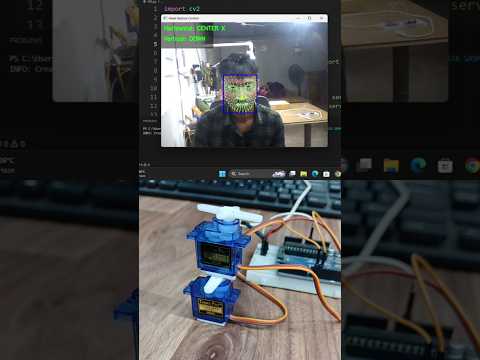Python opencv project using Arduino and servo motor #arduino #python #opencv #robotics #shorts