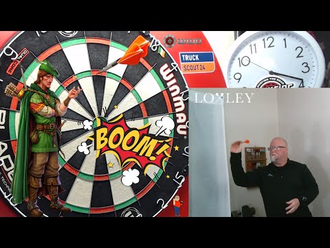 LOXLEY Robin Darts With Turkey Feather Flights - 180 On The 3rd Attempt!