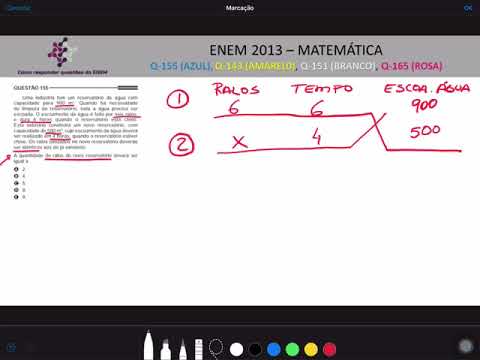 ENEM 2013 Questão 155 - AZUL, 143 - AMARELO, 151 - BRANCO, 165 - BRANCO