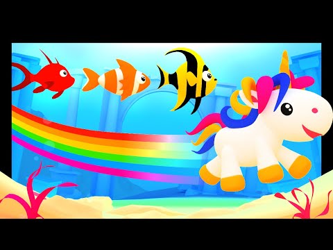 Les petites licornes dans l'eau (Petits poissons dans l'eau) - Titounis (Comptines et Chansons)