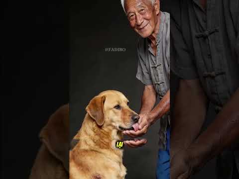 Chú chó vàng nuôi một đứa bé