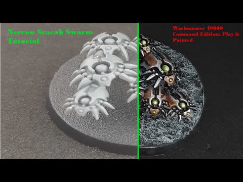 Speed Painting Necron Canoptek Scarab Swarm. Quick paint guide