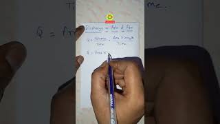 Volumetric Flow Rate | Formula | Discharge | Rate of Flow | #shorts