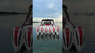 Firing Up!🔥 3,000hp🐴  Supercharged Cigarette 52 Thunder w/Six 500hp V8 engines #extreme #boat #speed