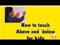 How To Teach Above And Below For Kindergarten Kindergarten Home Schooling Fun Way Of Learning