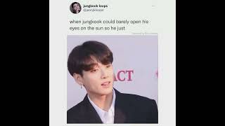 Jungkook could barely open his eyes because of the Sun #shorts