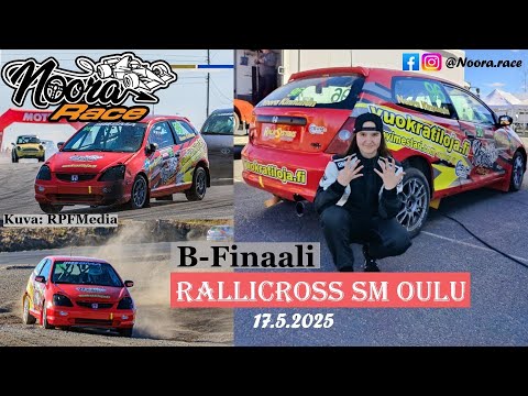B-Finaali (Rallicross SM Oulu) Incar 17.5.2025 Noora Kinnunen, Honda Civic V1600
