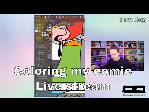 Live Comic Drawing Clip - Coloring My Comic & Riffing On Old-Time Radio Suspense Shows 