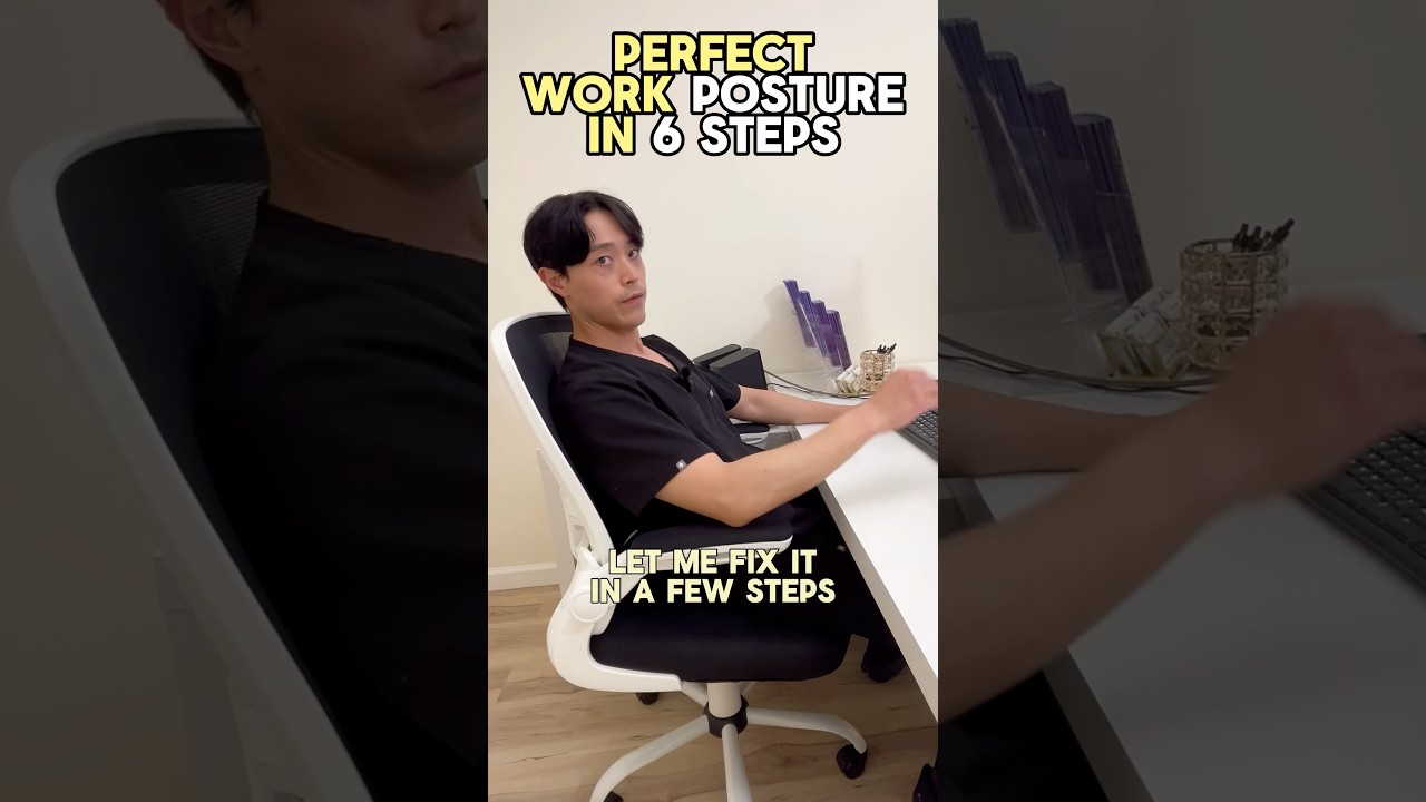 Perfect Sitting Posture in 6 Steps! #posturetips