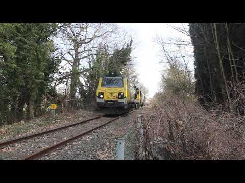Freightliner Class 70002 hauling TFW 197109 working 6Q98 departing Donnington RFT