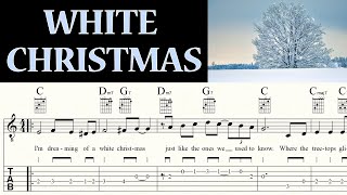 WHITE CHRISTMAS | Guitar Lesson | Tutorial | Sheet Music & TABs